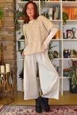 Bennie Quirky Barrel Pant Calico Pin Stripe